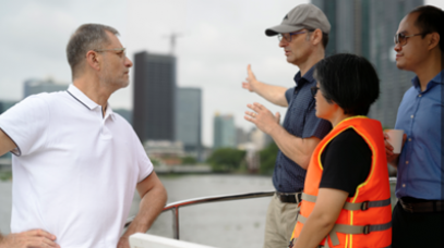 French Embassy Joins IRD and CARE on River Sampling Trip