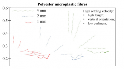 Controlling factors of microplastic fibre settling through a water column