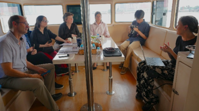 CARE HOSTS FRENCH PIANIST DANA CIOCARLIE FOR A SAIGON RIVER FIELD TRIP