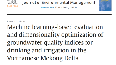 NEW RESEARCH PUBLICATION ON GROUNDWATER QUALITY ASSESSMENT IN THE VIETNAMESE MEKONG DELTA