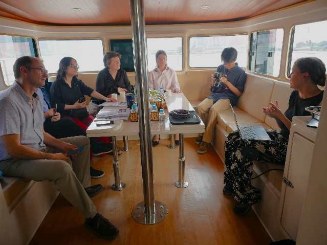 CARE HOSTS FRENCH PIANIST DANA CIOCARLIE FOR A SAIGON RIVER FIELD TRIP