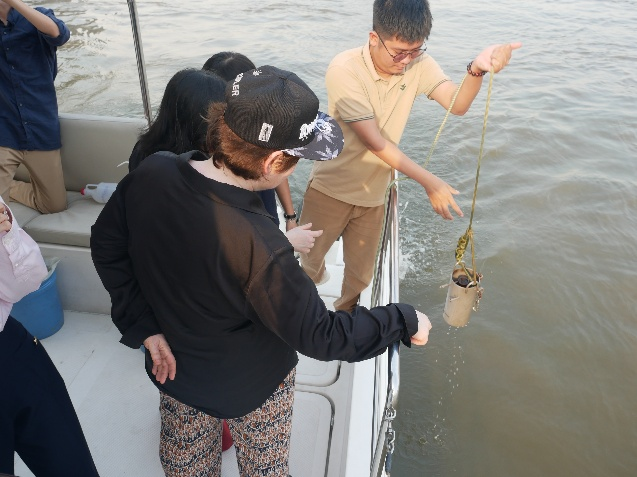 CARE HOSTS FRENCH PIANIST DANA CIOCARLIE FOR A SAIGON RIVER FIELD TRIP