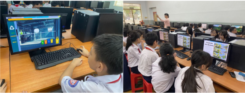 The students at Collège Colette participated in a computer-based session using the game Ech’y and the Canals.