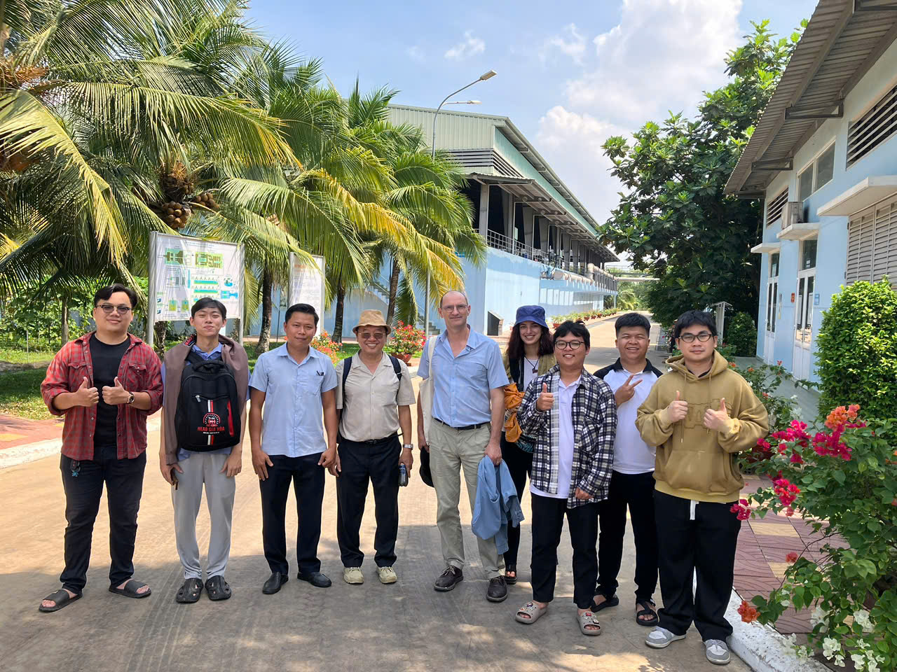 CARE research delegation visiting the BIWASE wastewater treatment plant.